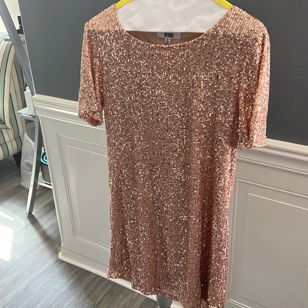 Gold cocktail dress